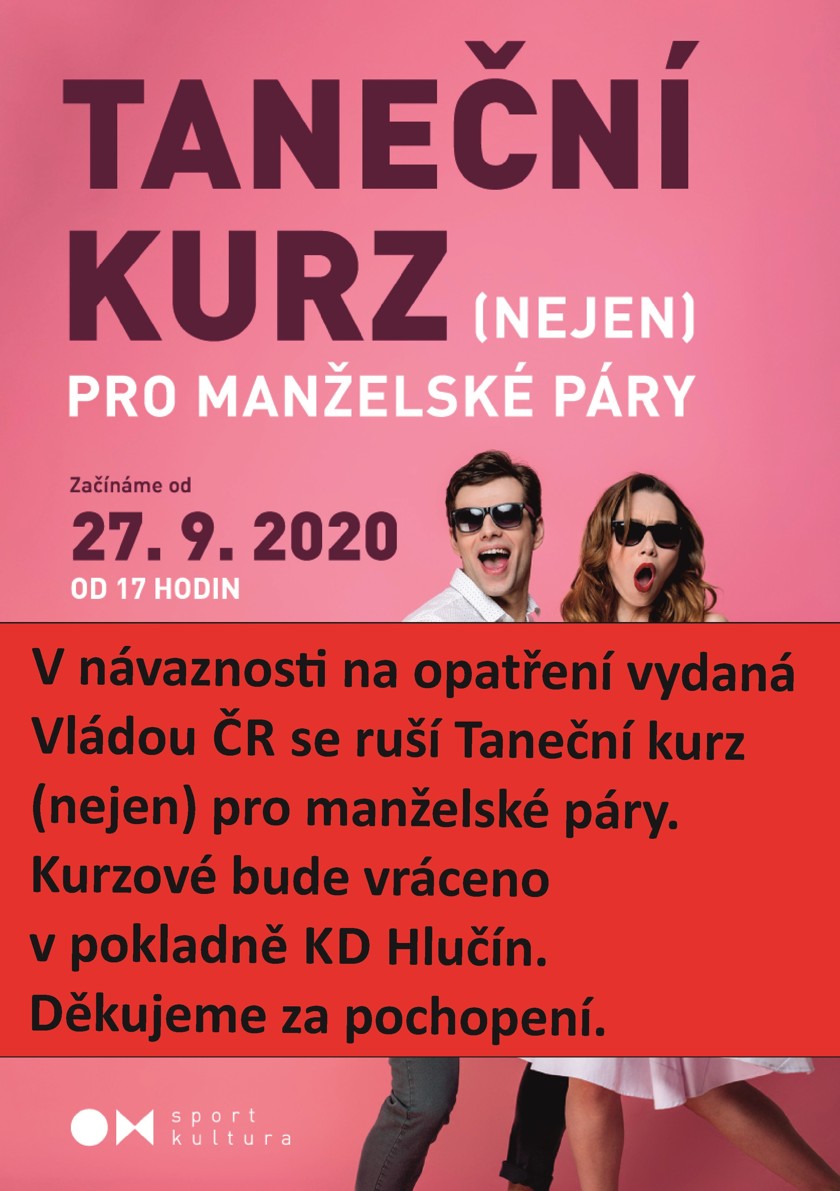 Taneční kurz nejen pro manželské páry - ZRUŠENO Taneční kurz nejen pro manželské páry - ZRUŠENO