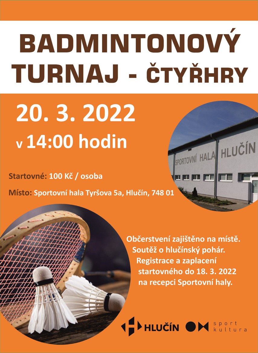 BADMINTONOVÝ TURNAJ - ČTYŘHRY