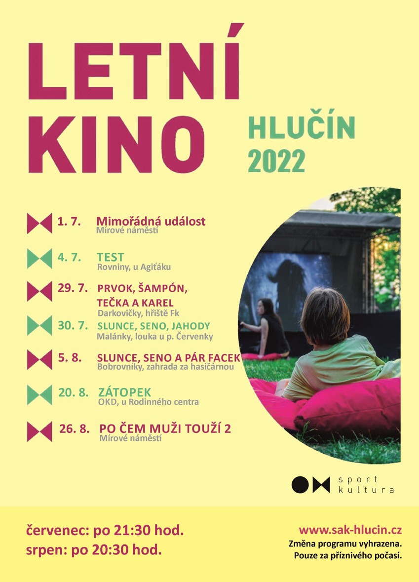 LETNÍ KINO - Bobrovníky, zahrada za hasičárnou 