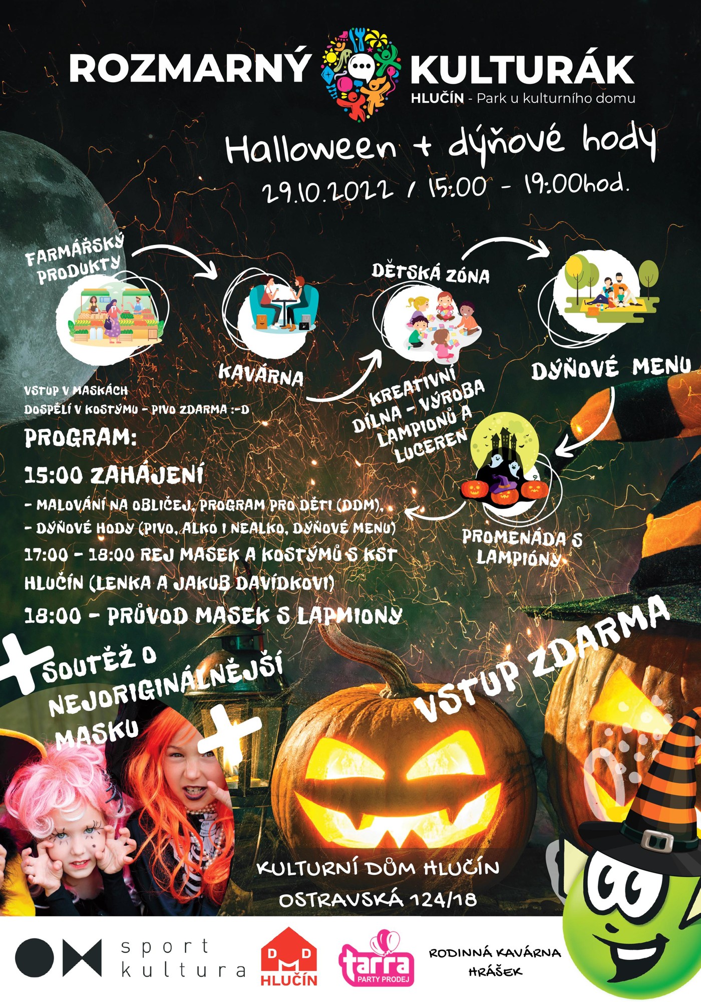 ROZMARNÝ KULTURÁK - HALLOWEEN + DÝŇOVÉ HODY 