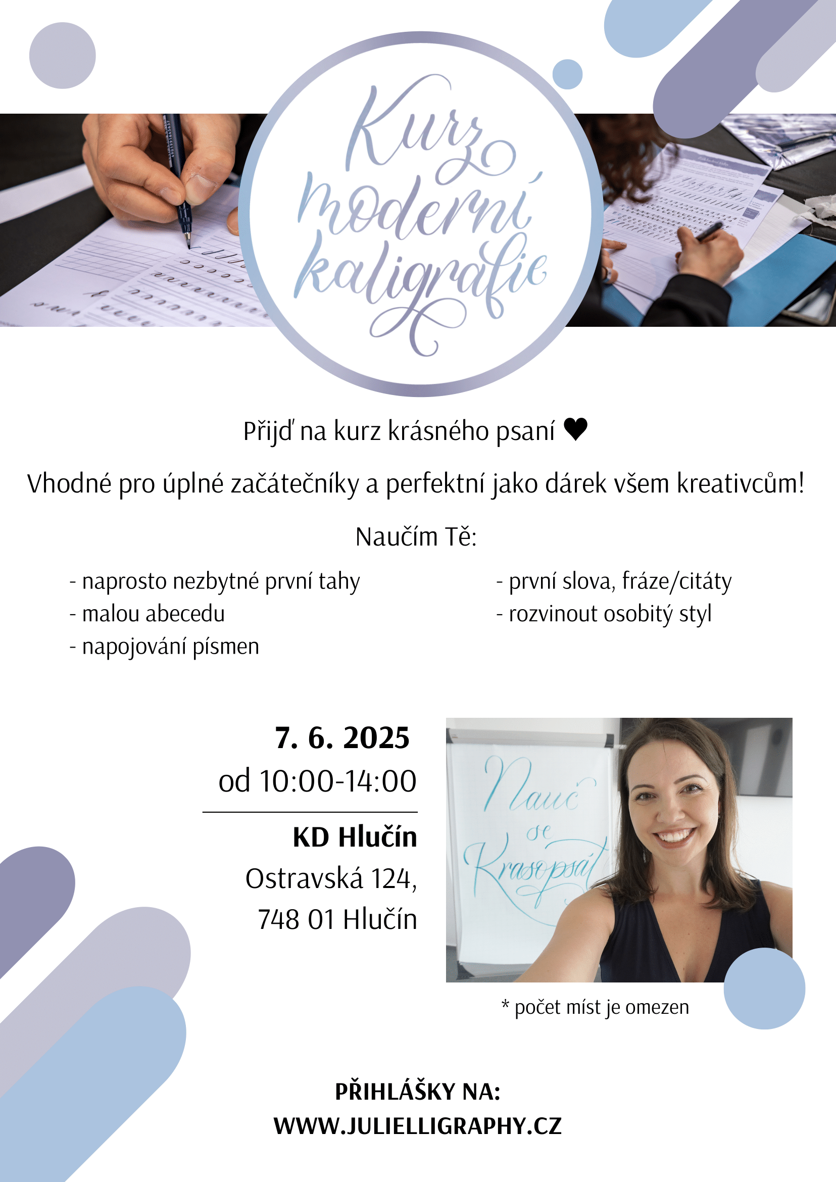 Kurz moderní kaligrafie v Hlučíně Kurz moderní kaligrafie v Hlučíně