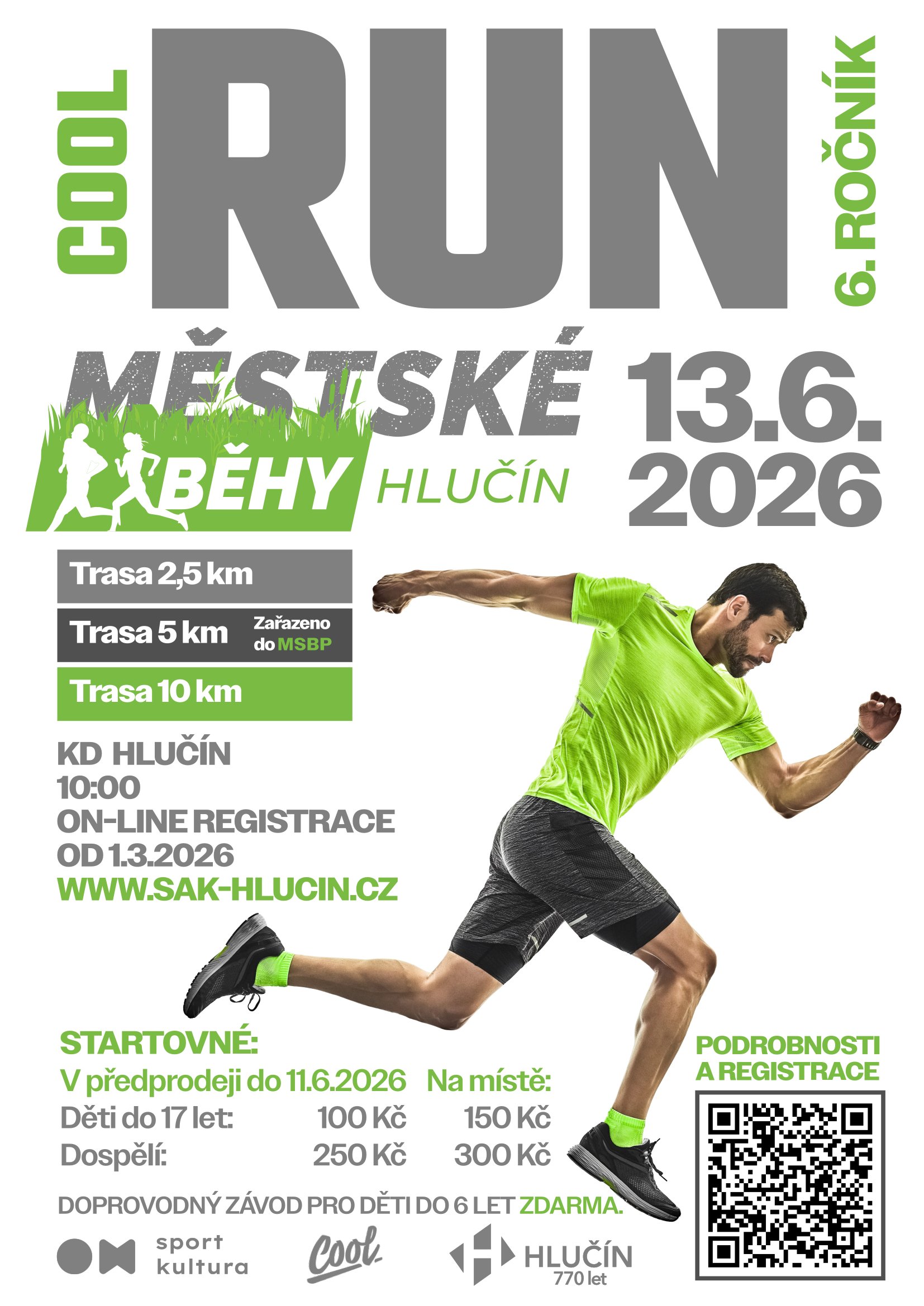 COOL RUN – Městské běhy Hlučín 2026 COOL RUN – Městské běhy Hlučín 2026