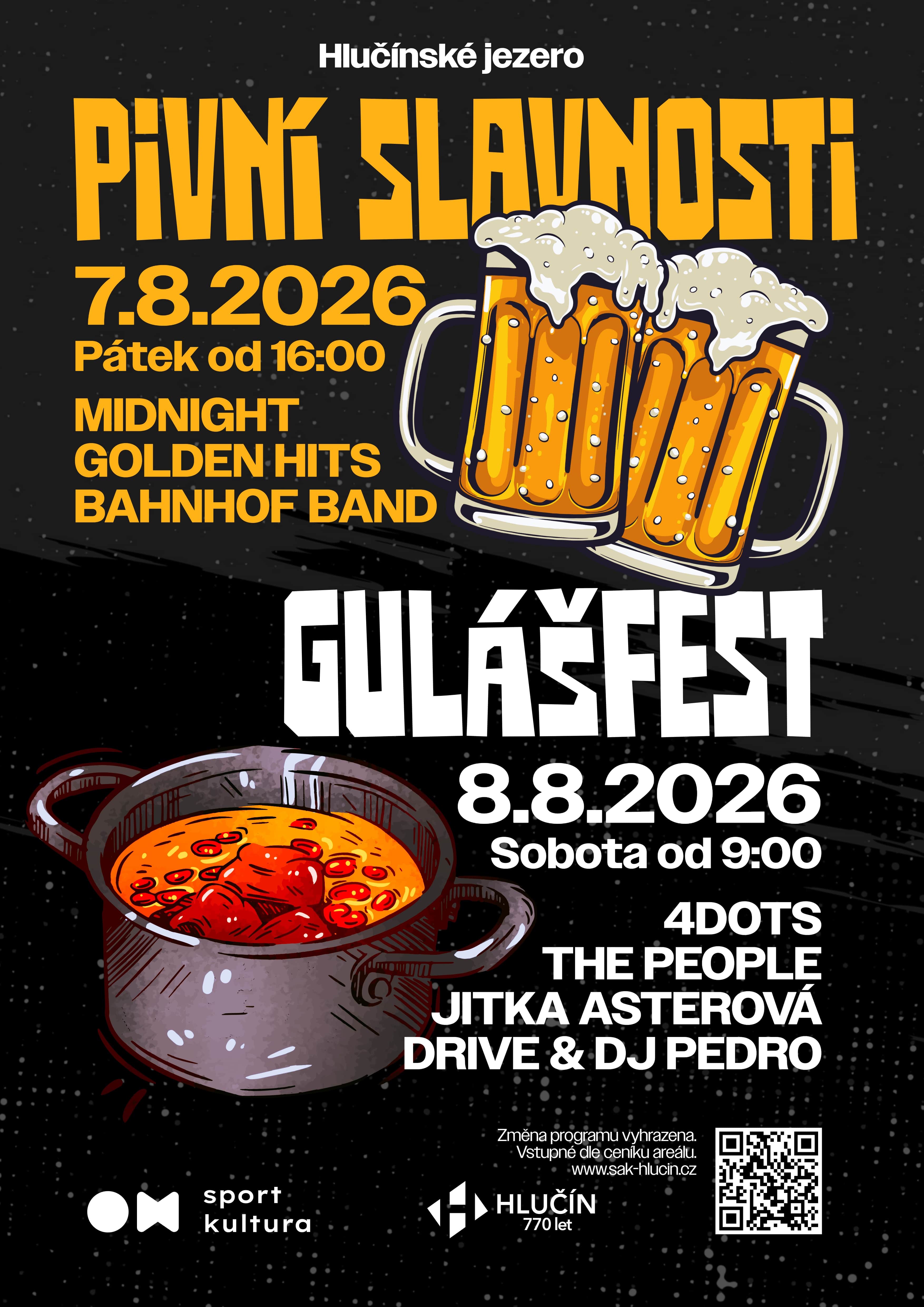 Pivní slavnosti & Gulášfest 2026