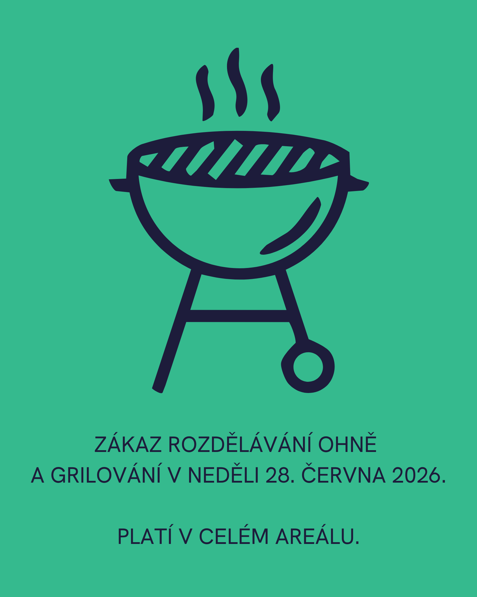 Zákaz rozdělávání ohně v neděli 28. června