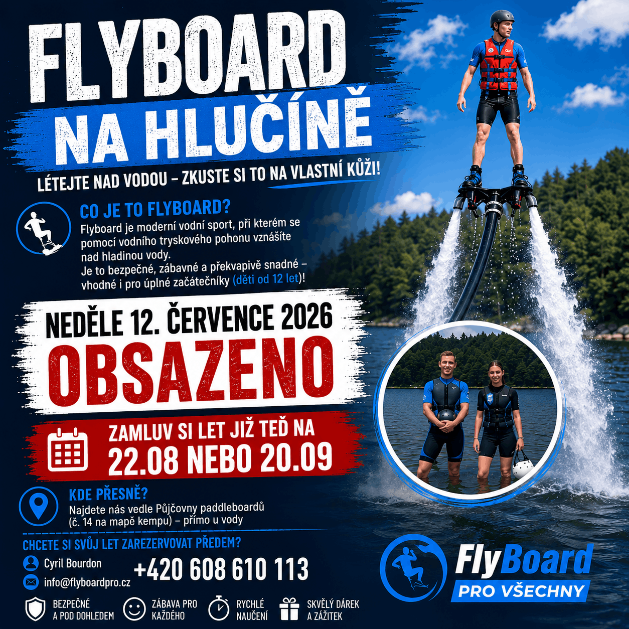 Flyboard na Hlučínském jezeře