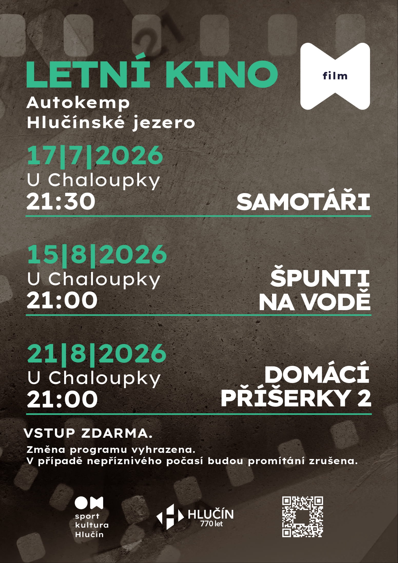 LETNÍ KINO V AUTOKEMPU